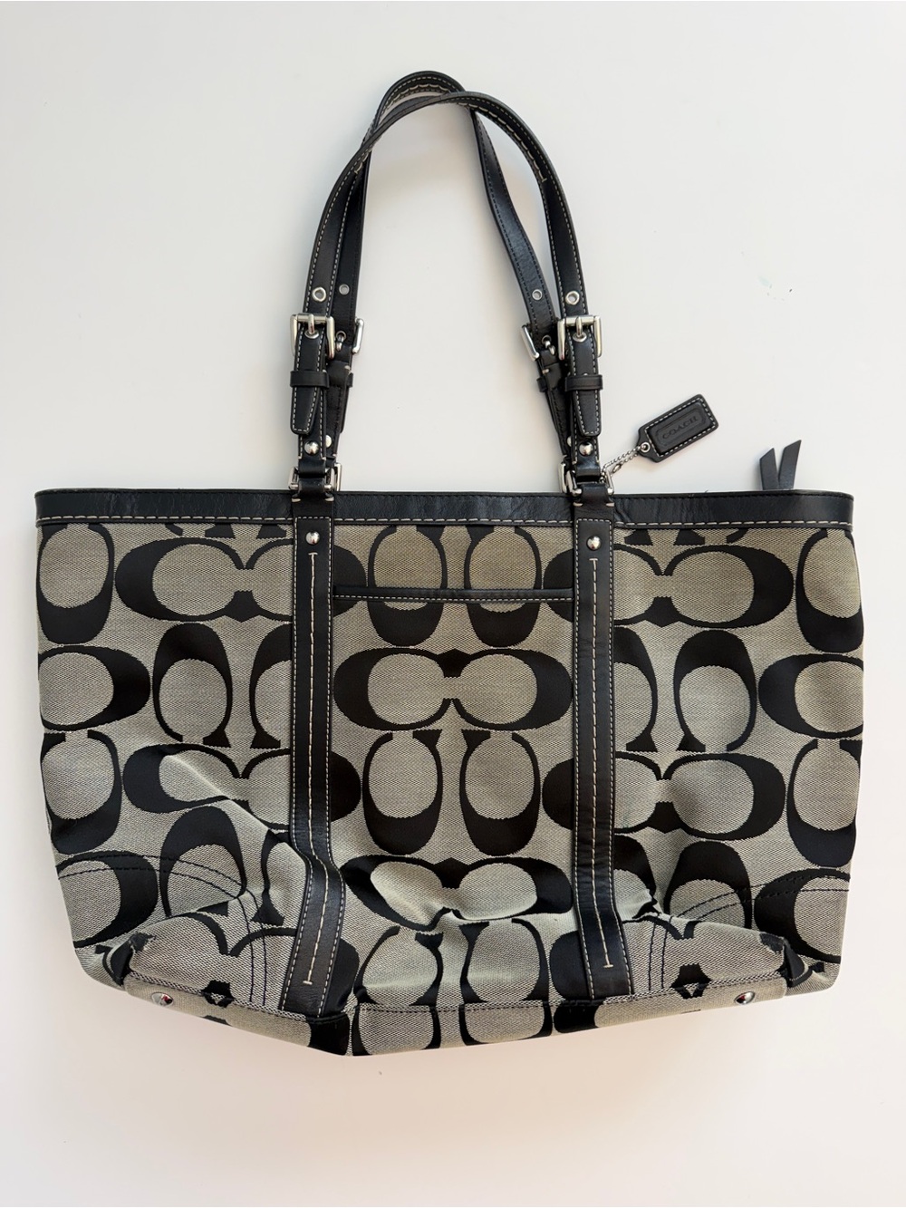 Vintage Y2K Coach Signature Jacquard Gallery Tote (F13096)